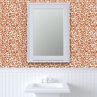 Cheetah Chic // Burnt Orange on White (Small Size) 