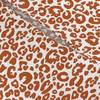 Cheetah Chic // Burnt Orange on White (Small Size) 