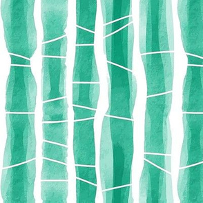 Aqua Shibori Vertical Stripes II