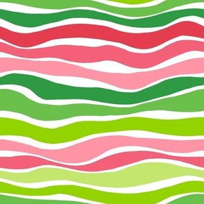 Watermelon inspired abstract squiggles without seeds
