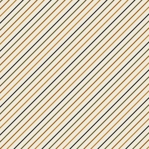 small // Diagonal Stripes with Orange and Olive Green