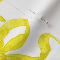 Large Hannah Ribbon Bold Yellow On White