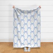 Large Hannah Ribbon Trellis Cornflower on White