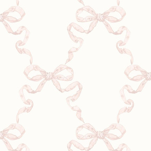 Large Hannah Ribbon Trellis Blush On Cream