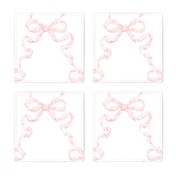 Large Hannah Ribbon Trellis Pink on White