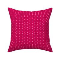 Mini Polka Dot Wonders - White Dots on Cherry Red