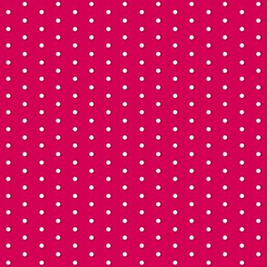Mini Polka Dot Wonders - White Dots on Cherry Red