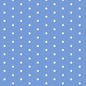 Mini Polka Dot Wonders - White Dots on Pastel Blue