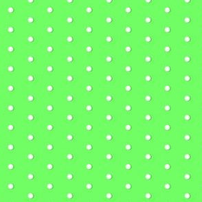 Mini Polka Dot Wonders - White Dots on Spring Green