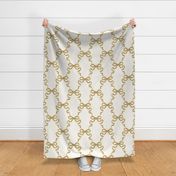 Large Hannah Ribbon Trellis Sepia on Cream