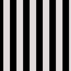 Small Black and Cream White Cabana Beach Vertical Stripe