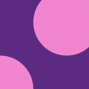 Jumbo Polka Dot Pattern - Grape and Fuchsia Blush
