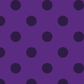 Big Polka Dot Pattern - Grape and Deep Violet
