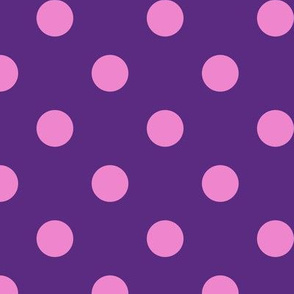 Big Polka Dot Pattern - Grape and Fuchsia Blush
