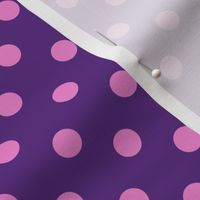 Polka Dot Pattern - Grape and Fuchsia Blush