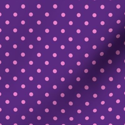Small Polka Dot Pattern - Grape and Fuchsia Blush