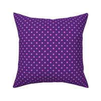 Small Polka Dot Pattern - Grape and Fuchsia Blush