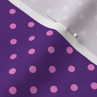 Small Polka Dot Pattern - Grape and Fuchsia Blush