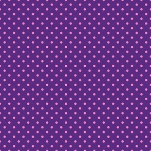Tiny Polka Dot Pattern - Grape and Fuchsia Blush