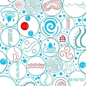 World Water Symbols - White