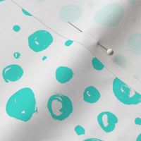 Paint Drops Polka Dots // Turquoise