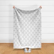 Small Hannah Ribbon Trellis Grey on White