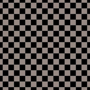 Checker Pattern - Warm Grey and Black
