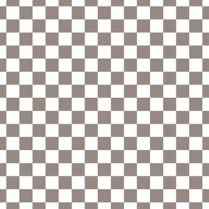 Checker Pattern - Warm Grey and White