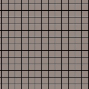 Grid Pattern - Warm Grey and Black