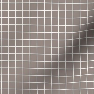 Grid Pattern - Warm Grey and White