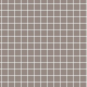 Grid Pattern - Warm Grey and White