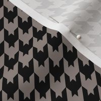 Houndstooth Pattern - Warm Grey and Black