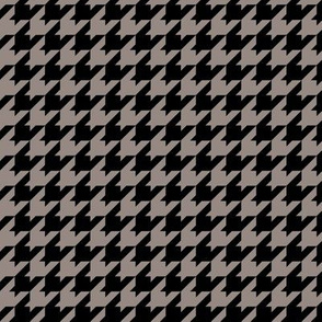 Houndstooth Pattern - Warm Grey and Black