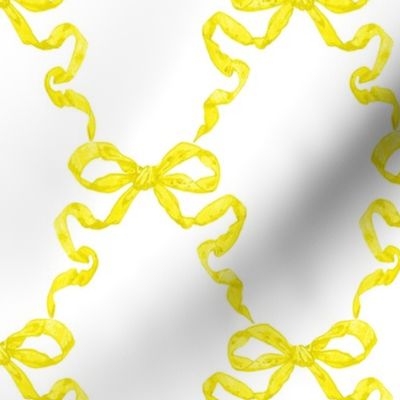 Hannah Ribbon Bold Yellow On White 