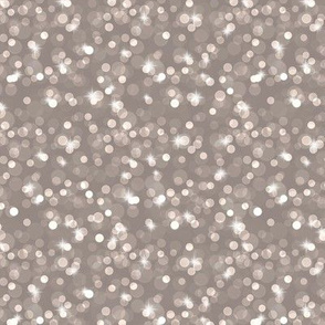 Small Sparkly Bokeh Pattern - Warm Grey Color