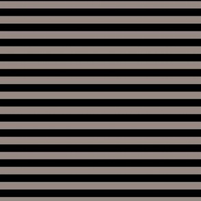 Horizontal Bengal Stripe Pattern - Warm Grey and Black