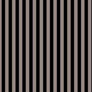 Vertical Bengal Stripe Pattern - Warm Grey and Black