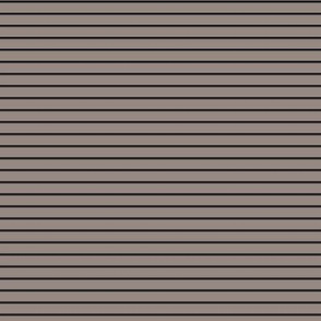 Small Horizontal Pin Stripe Pattern - Warm Grey and Black