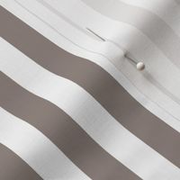Vertical Awning Stripe Pattern - Warm Grey and White