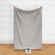 Vertical Awning Stripe Pattern - Warm Grey and White