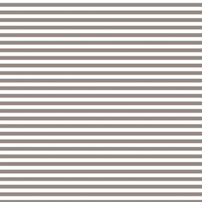 Small Horizontal Bengal Stripe Pattern - Warm Grey and White