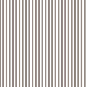 Small Vertical Bengal Stripe Pattern - Warm Grey and White