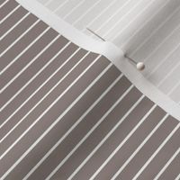 Small Horizontal Pin Stripe Pattern - Warm Grey and White