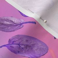 24" LARGE Mod Magenta/Purple Leaves in Water
