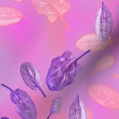 24" LARGE Mod Magenta/Purple Leaves in Water