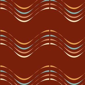 waves  on red