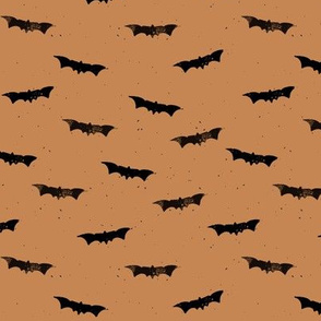 grungy bats and speckles - ginger brown - small