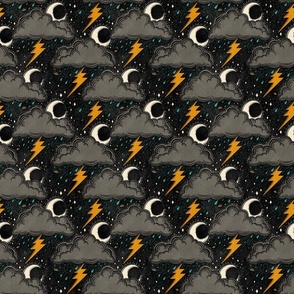 Stormy Night - small - black & marigold