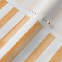 Smaller Scale Watercolor Stripes - Giraffe Tan Orange on White