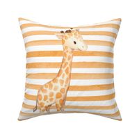 18x18 Pillow Sham Front Fat Quarter Size Makes 18" Square Cushion Giraffe on Stripes